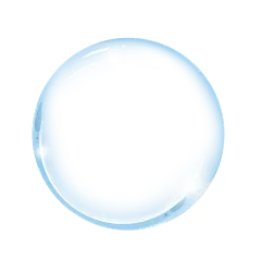 圆形蓝色漂浮气泡元素