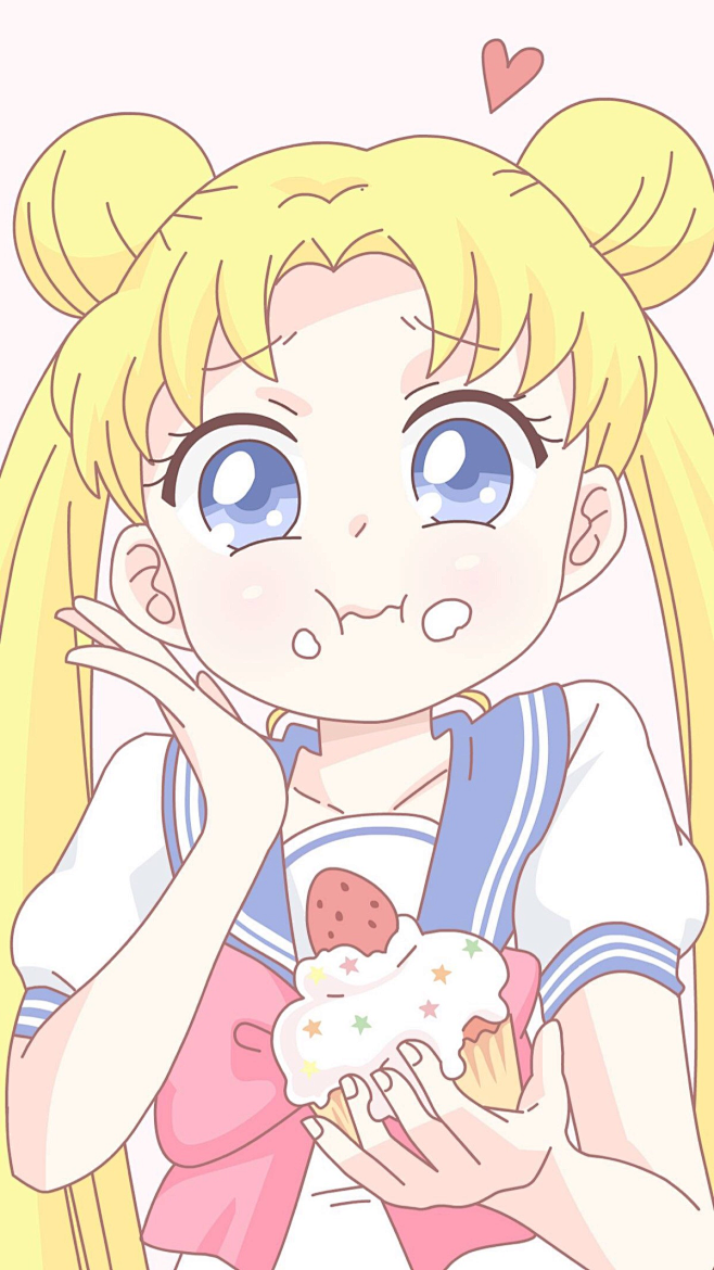 美少女战士水兵月动漫插画漫画萌系水粉唯美头像壁纸情侣头像美景意境