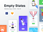Empty States - Vol 01 ios app user interface flat android iphone illustrations icon graphic gui kit ui