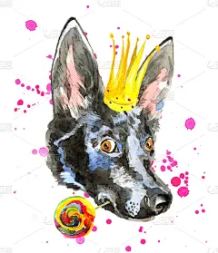 小狗,棒棒糖,拿着,杜宾犬,长嘴雀鳝,动物耳朵,垂直画幅,贺卡,艺术