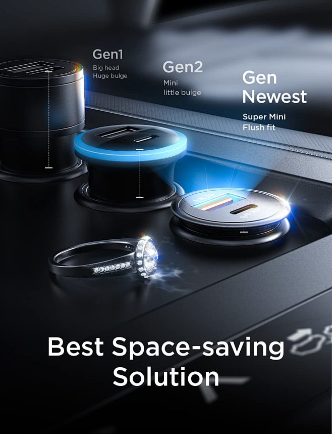 Car Charger USB C Fast Charging,AINOPE 67.5W Cigarette