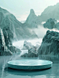国风 青山绿水 背景