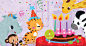 Tiger's Big Day Activity Book : Illustrated an activity book with sound activation about a group of happy animals celebrating Tiger's birthday. Client: AZ books LLC.