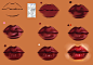 Lips step by step -tutorial brush settings by ryky