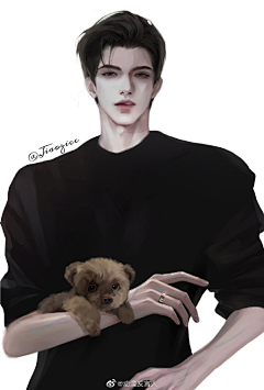 &笙玺采集到男生插画