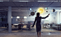 Businesswoman in modern office interior. Young successful businesswoman thinking about future of her company_创意图片