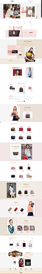 FION菲安妮 时尚女包 包包 天猫首页活动专题页面设计