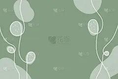手绘抽象绿色背景。副本的空间。
