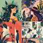 flat illustration for magazine