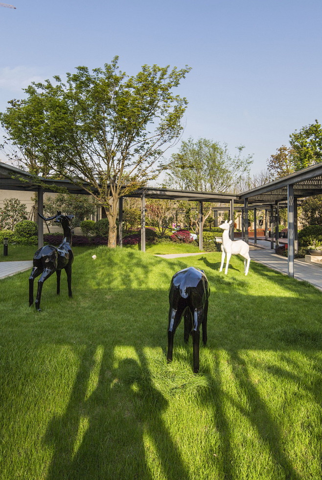 长沙万科魅力之城现代自然展示区样板区雕塑摆件场景景观设计sed新西