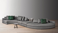 软装设计·文梅采集到【家具】-多人沙发  三人沙发/两人沙发/L型沙发/不规则沙发