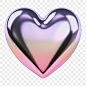 Download premium png of Heart icon png holographic fluid chrome s