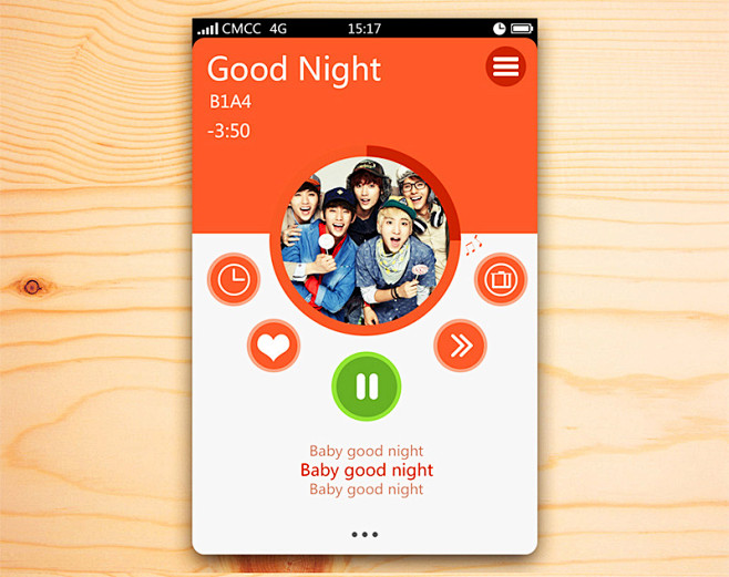 优秀扁平化音乐APP UI设计欣赏   ...