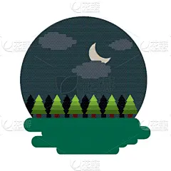 夜晚,自然,化妆舞会服,景象,地形,森林,野生动物,图像,树