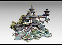 鸡汁小番茄采集到C【东方场景/中国风】建筑/单体/设定