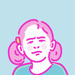 Summer看看世界采集到插画_头像
