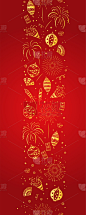 春节立体无缝图案，可爱的手绘涂鸦，烟花，灯笼，扇子。伟大的横幅，壁纸，包装，纺织品-矢量设计
