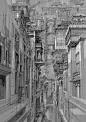 他是韩国线稿大师，用科幻艺术描绘未知的魅力_JaeCheol : 这位艺术家将科幻融入了画中，用铅笔或钢笔细致地勾画了想象中的世界，即在不断扩张的工业城市中，建造在混乱建筑层上的未来城市，引人深思。 JaeCheol Park的每一件作品都是手绘完成，他用…