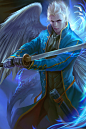 Devil may cry fanart - Vergil, Derrick Song : Devil may cry fanart - Vergil翅膀原画 角色 游戏 设定