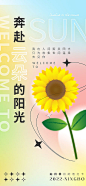向日葵弥散风海报-源文件