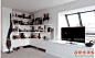 2010年3月法国杂志《visite deco》电视墙现代起居室-装修图满多