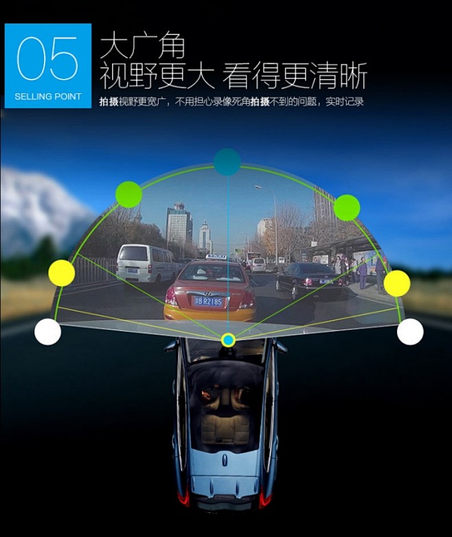 行车记录仪双镜头高清夜视5寸屏车载后视镜...