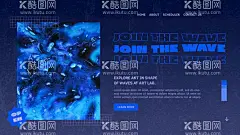 蓝色艺术背景海报      - 源文件下载【酷图网】抽象扭曲,视觉背景,渐变风格,流体,波纹,曲线,波浪,扭曲,冷色背景,几何创意,质感底纹,创意潮流,唯美渐变,流体液化,动感线条,动感流体,炫彩梦幻,抽象艺术,炫酷,时尚潮流,炫彩设计感,艺术感,艺术抽象,潮流,视觉色彩,流体背景,会议背景,活动背景,艺术展板,渐变,平面设计,渐变效果,蓝色海报,