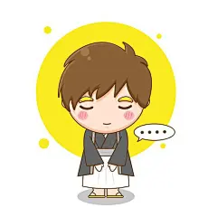 卡通可爱日本小男孩插画矢量图设计素材