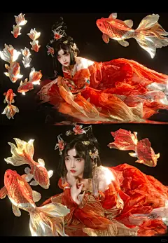 新年写真|龙年见锦鲤，万事皆顺意。