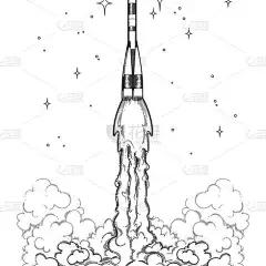 图形的发射火箭
