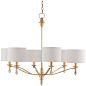 Currey and Company Bonnington Satin Brass Chandelier