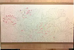宝石戒指  的插画 临摹 水彩荷花······龟速进度