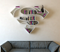 Superhero Logo Bookshelves