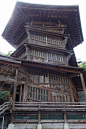 Aizu Sazae-do, the Japanese Buddhist temple in Fukushima prefecture