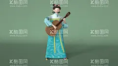 青蓝色中式古典卡通仕女弹吉它  - 源文件下载【酷图网】c4d,C4D,办公场景,生活场景,人物,人物插画,3d场景,3d人物,3d插画,立体插画,卡通人物,c4d场景,人物模型,3D场景模型,场景模型,c4d模型,其他模型,电商场景,几何物体,办公小场景,立体素材,办公人物,商务场景,电子商务,商务人物