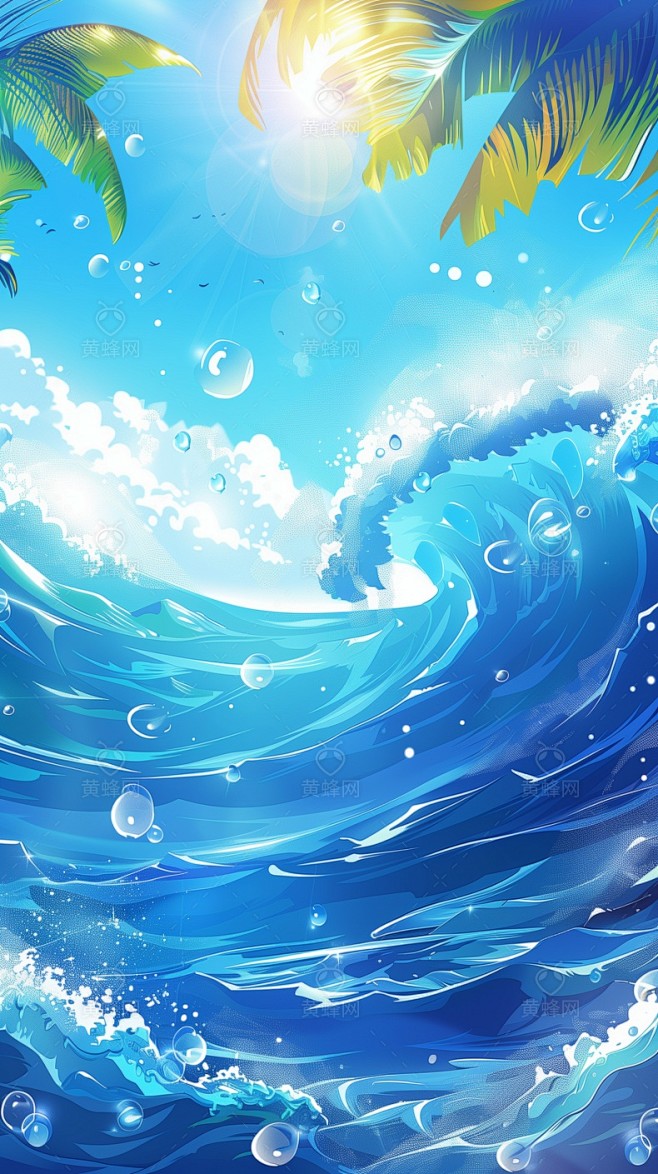 卡通海浪,蓝色卡通海浪背景,卡通浪花背景,蓝色海浪背景,卡通浪花,浪花,ai卡通浪花图片,