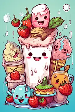 糕点设计插画插图