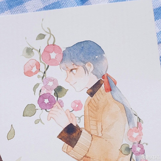 @鬼杠杠 手绘 水彩