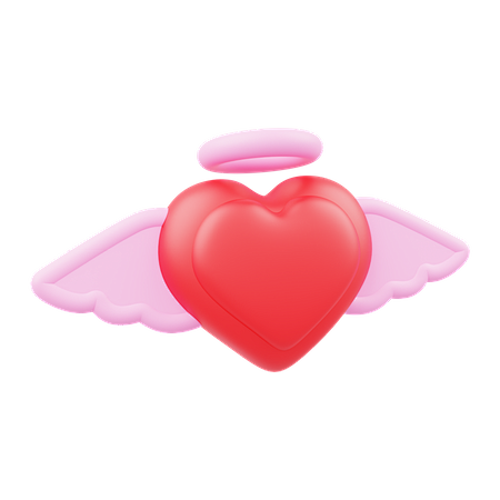 Heart With Wings 3D ...