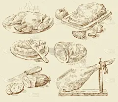 肉拼贴画