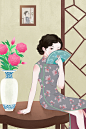 民国仕女插画