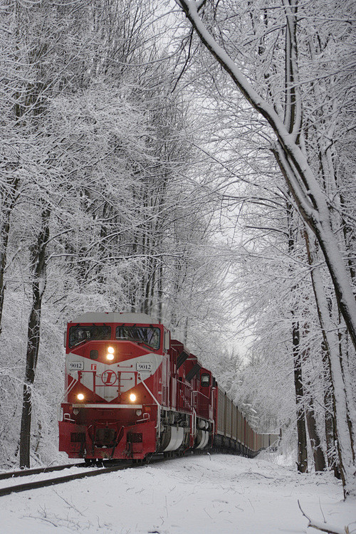 雪火车，印第安纳州 