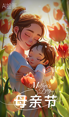 MJ AI 绘画-花瓣网|陪你做生活的设计师 | _cartoon_style_rendering_mother_standing_on ...