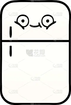 山,冰箱,动画片,可爱的,白色,艺术品,矢量,图像,美国人