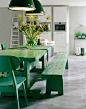 绿色系餐厅图片
