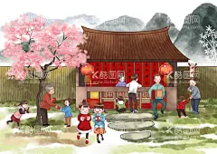  新春年货节插画图片  - 源文件下载【酷图网】年货大街,办年货,新年,年货海报,2022,年货街,年货背景,虎年,春节,春节海报,春节广告,年货插画,春节装饰,新春,恭贺新春,过年,恭喜发财,欢度春节,新年快乐,回家过年,幸福团圆,阖家幸福,平安春运,年夜饭,除夕,年味,大年三十,辞旧迎新,跨年狂欢,团圆,元旦,鞭炮,对联,灯笼,喜庆,福气,