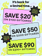 Shop giftcards