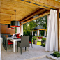 A garage relocation opens up a family's comfortable outdoor living space