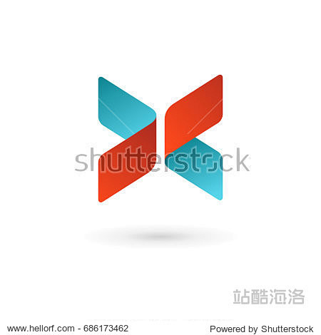 Letter X logo icon d...