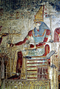Depiction of Horus from the walls of the temple of Seti I: 
